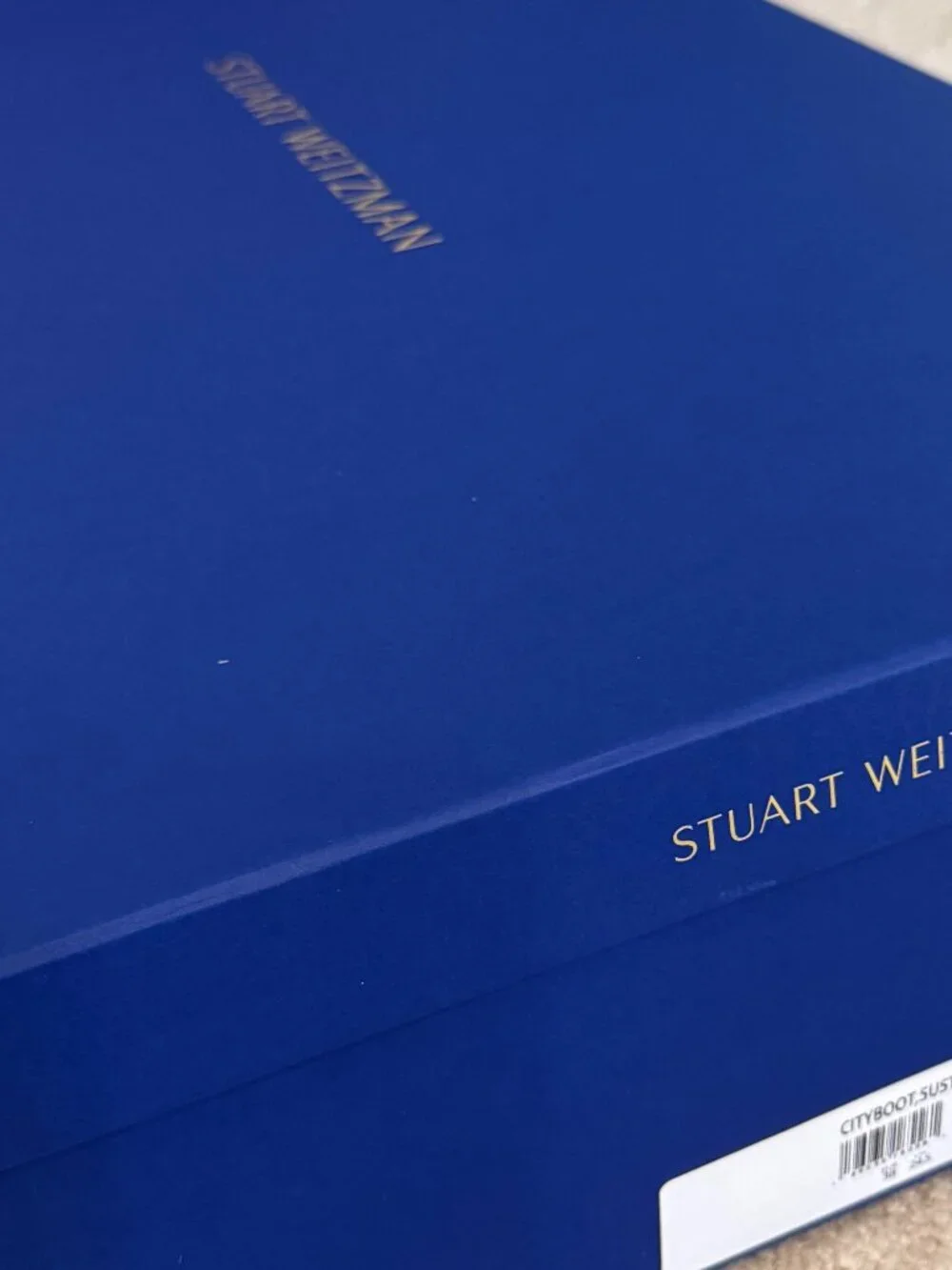 Brand New Stuart Weitzman OTK Blue Suede, City Boot Size 7.5